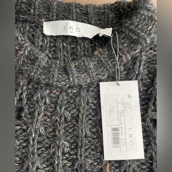 Iro Paris multicolored black wool sweater NWT - Picture 3 of 3